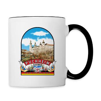 Puchheim Bayern Vintage Deutschland - Tasse zweifarbig - Weiß/Schwarz - Rechts