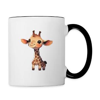 Giraffe - Tasse zweifarbig - Weiß/Schwarz - Rechts