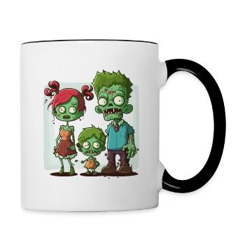 Untote Einheit - Tasse zweifarbig - Weiß/Schwarz - Rechts