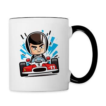 Démons de vitesse - Mug contrasté - blanc/noir - Droite