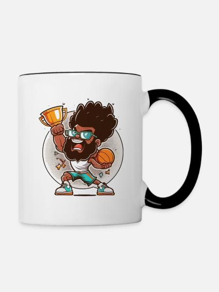 Slam Dunk König - Tasse zweifarbig - Weiß/Schwarz