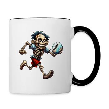 Rugby Skeletons - Contrasting Mug - white/black - Right