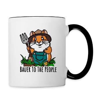 Hamster Farmer - Bauer To The People Landwirt - Contrasting Mug - white/black - Right