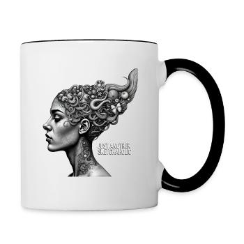 Zeichnen & Skizzieren - Just Another Sketchaholic - Tasse zweifarbig - Weiß/Schwarz - Rechts
