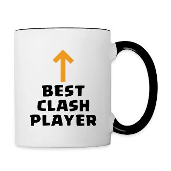 Handyspiel Geschenk - Bester Clash-Spieler - Tasse zweifarbig - Weiß/Schwarz - Rechts