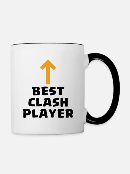 Handyspiel Geschenk - Bester Clash-Spieler - Tasse zweifarbig - Weiß/Schwarz