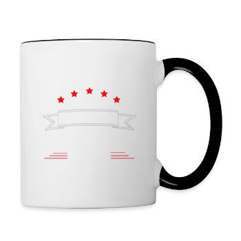 Cadeau beau papa - Mug contrasté - blanc/noir - Droite