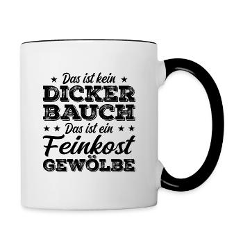 Feinkostgewölbe Charme - Tasse zweifarbig - Weiß/Schwarz - Rechts