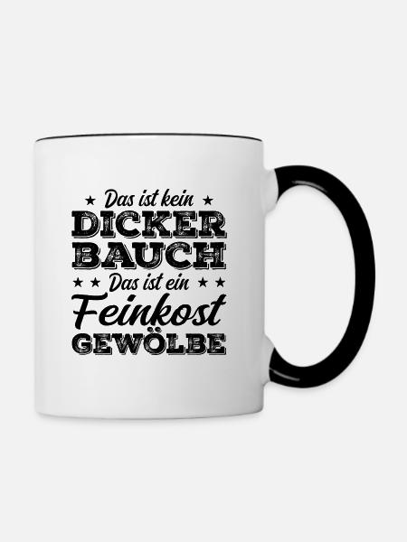 Feinkostgewölbe Charme - Tasse zweifarbig - Weiß/Schwarz