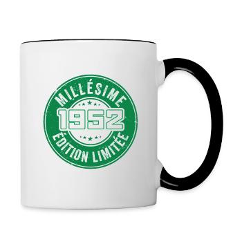 Millésime 1952 | édition limitée - Mug contrasté - blanc/noir - Droite