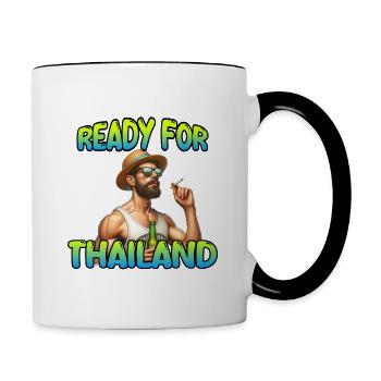 Ready for Thailand Holiday Party Outfit - Contrasting Mug - white/black - Right