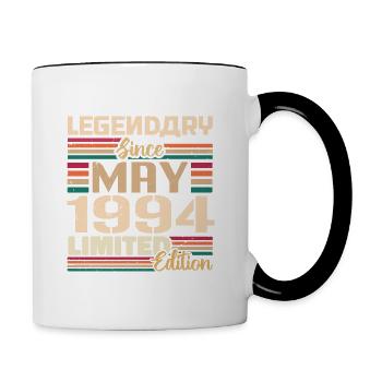 Mai 1994 Mai - Jubilé Mai 1994 - Mug contrasté - blanc/noir - Droite