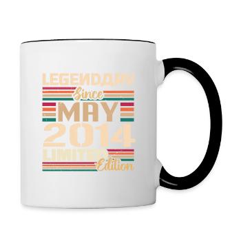 Mai 2014 Mai - Jubilé Mai 2014 - Mug contrasté - blanc/noir - Droite