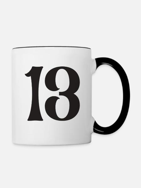 13 - Tasse zweifarbig - Weiß/Schwarz