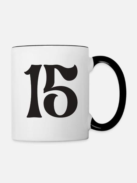15 - Tasse zweifarbig - Weiß/Schwarz