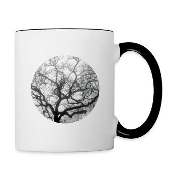 Fraktale Natur - Tasse zweifarbig - Weiß/Schwarz - Rechts
