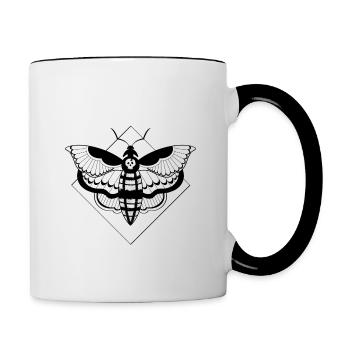 Death’s head Hawkmoth - Contrasting Mug - white/black - Right
