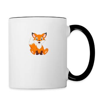 Bin Halt Ein Fuchs - Tasse zweifarbig - Weiß/Schwarz - Rechts