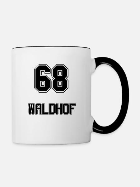 Mannheim 68 Waldhof - Tasse zweifarbig - Weiß/Schwarz