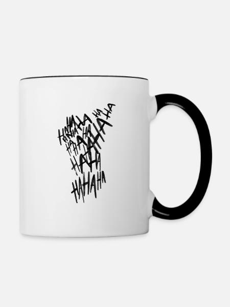 Schwarzer Joker - Tasse zweifarbig - Weiß/Schwarz