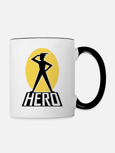 HERO - Tasse zweifarbig - Weiß/Schwarz