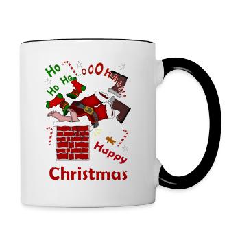 Weihnachten - Tasse zweifarbig - Weiß/Schwarz - Rechts