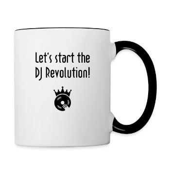 Let's start the DJ Revolution / Black - Contrasting Mug - white/black - Right