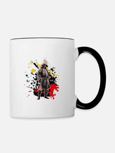 Samourai-Sammlung @lipfrance - Tasse zweifarbig - Weiß/Schwarz