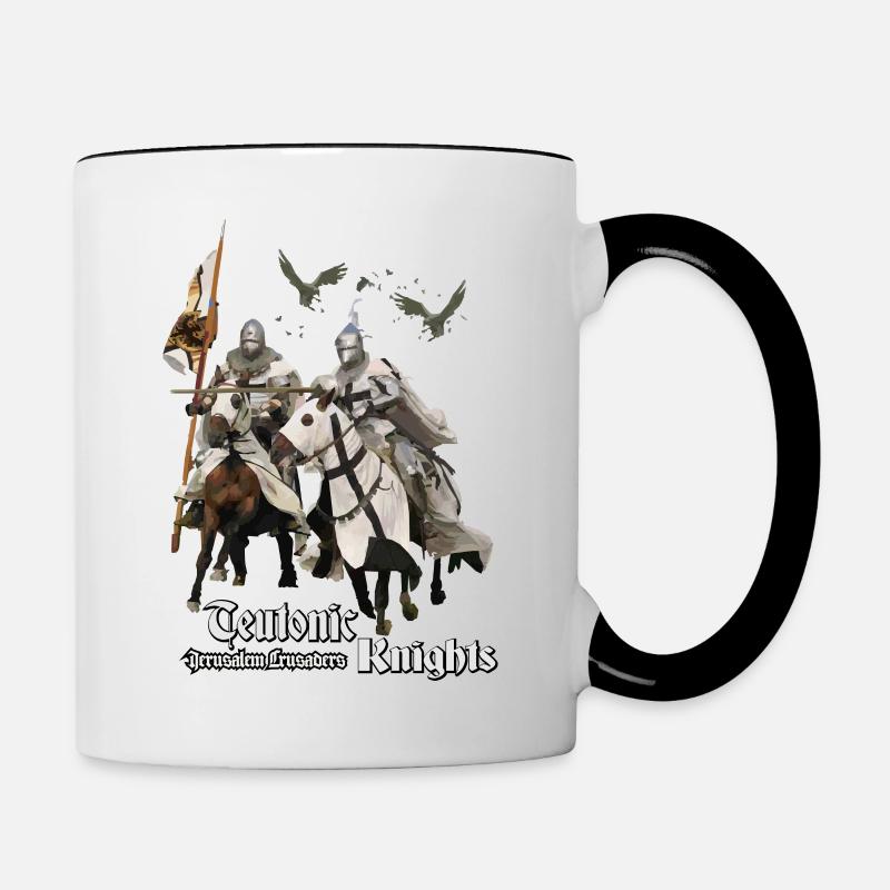 Teutonic knights Jerusalem Crusaders - Contrasting Mug - white/black