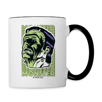 Universal Monsters Frankenstein With Writing - Contrasting Mug - white/black - Right