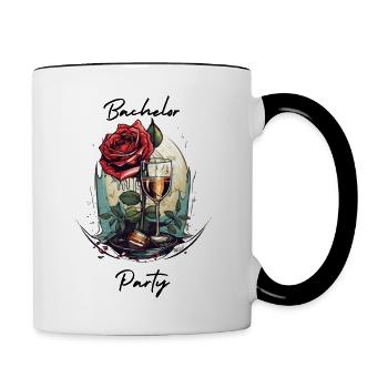 Enterrement de vie de garçon - Mug contrasté - blanc/noir - Droite