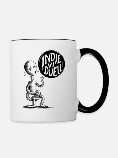 Individuell schwarz - Tasse zweifarbig - Weiß/Schwarz