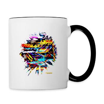 "Retro1993" by Acryl Galerie & Design - Tasse zweifarbig - Weiß/Schwarz - Rechts