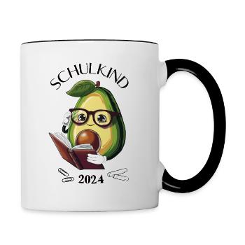 Avocado Bookworm - School Child 2024 - Contrasting Mug - white/black - Right