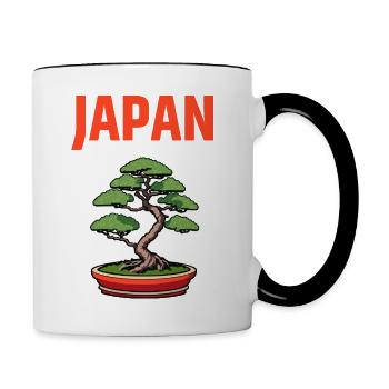 Bonsai Japan Tree - Contrasting Mug - white/black - Right