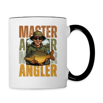 Carp Fishing Master Angler Legendary Hero - Contrasting Mug - white/black - Right
