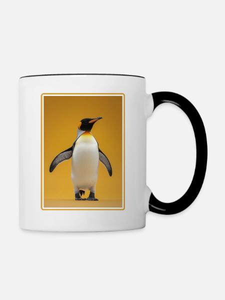 Pinguine Pinguin - Tasse zweifarbig - Weiß/Schwarz