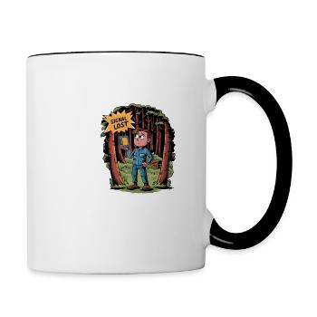 It's All Fun Until GPS Signal is Lost – Geocaching - Tasse zweifarbig - Weiß/Schwarz - Rechts
