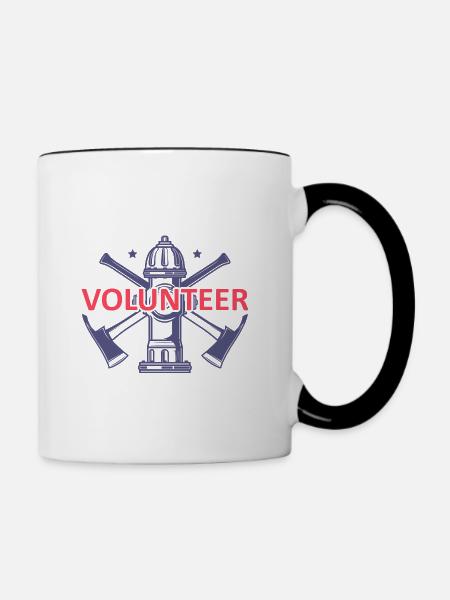| Feuerwehr Helden-| Riskanter Beruf - Tasse zweifarbig - Weiß/Schwarz
