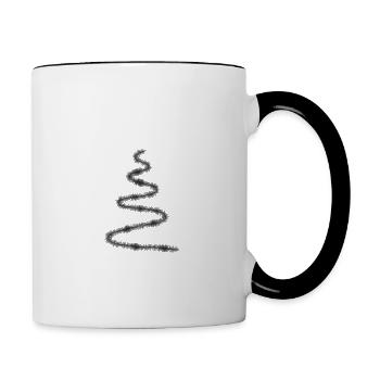 Girlandenbaum - Tasse zweifarbig - Weiß/Schwarz - Rechts