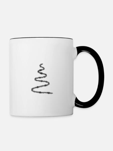 Girlandenbaum - Tasse zweifarbig - Weiß/Schwarz