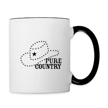 PURE COUNTRY, CHAPEAU - Mug contrasté - blanc/noir - Droite
