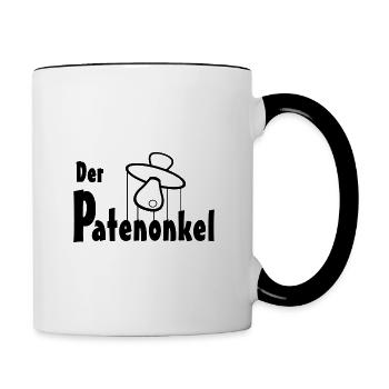 Der Patenonkel - Tasse zweifarbig - Weiß/Schwarz - Rechts