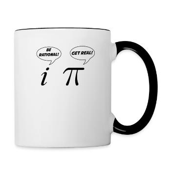 Funny math pi physicist math gift - Contrasting Mug - white/black - Right