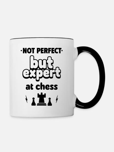 Experte im Schach - Tasse zweifarbig - Weiß/Schwarz