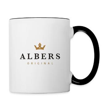 Albers Original Familienname - Tasse zweifarbig - Weiß/Schwarz - Rechts