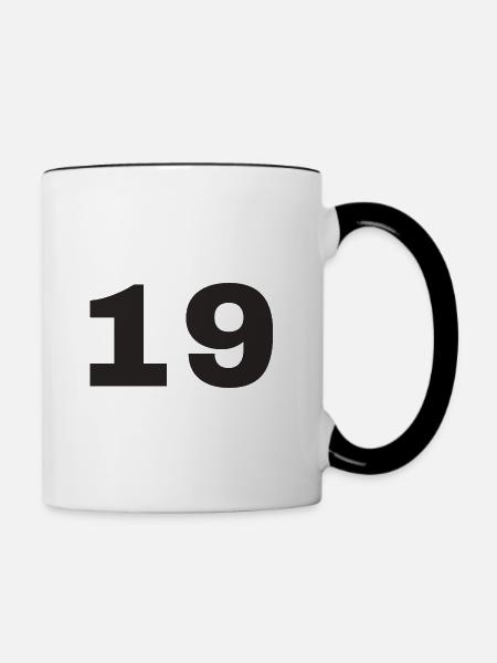19 - Tasse zweifarbig - Weiß/Schwarz