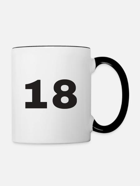 18 - Tasse zweifarbig - Weiß/Schwarz