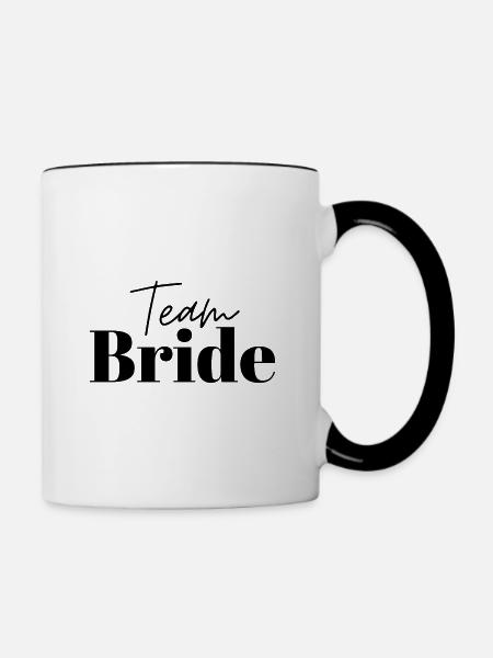 Team Bride - Tasse zweifarbig - Weiß/Schwarz