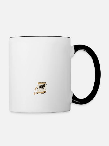 Rendez-vous literarisches Abenteuer - Tasse zweifarbig - Weiß/Schwarz
